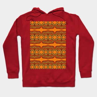 Swirling retro orange Hoodie